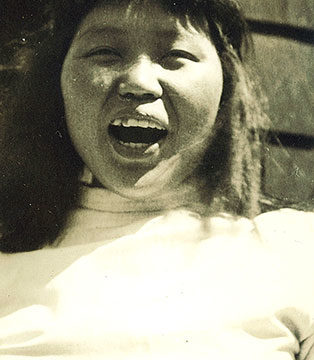 Hazel Larsen Archer, Portrait of Ruth Asawa, 1947, gelatin silver print, 5 ⅜ × 3 ⅜ inches. Black Mountain College Collection, gift of Michael & Catherine Urbain, 2012.21.14.91. © Estate of Hazel Larsen Archer