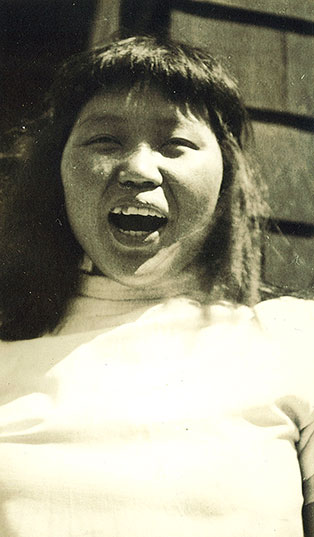 Hazel Larsen Archer, Portrait of Ruth Asawa, 1947, gelatin silver print, 5 ⅜ × 3 ⅜ inches. Black Mountain College Collection, gift of Michael & Catherine Urbain, 2012.21.14.91. © Estate of Hazel Larsen Archer