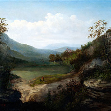 William C.A. Frerichs, Western North Carolina Landscape, circa 1860, oil on canvas, 30 × 38 inches. Museum purchase with the assistance of the 2011 Collectors’ Circle, 2012.25.01.21.