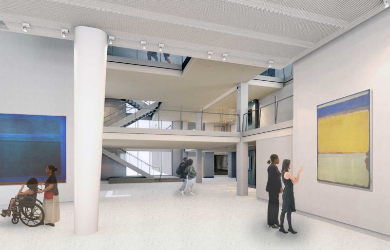 New Asheville Art Museum rendering of interior