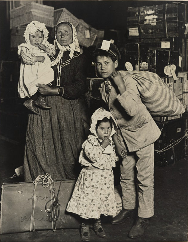 Italian Family Looking for Lost Baggage, Ellis Island