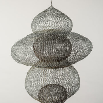 Ruth Asawa, Untitled (S.372), circa 1954, iron wire, 30 × 24 × 24 inches. Black Mountain College Collection, gift of Lorna Blaine Halper, 2007.27.09.33. © Estate of Ruth Asawa