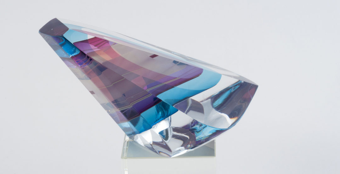 A glass artwork by Harvey Littleton.