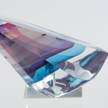 A glass artwork by Harvey Littleton.